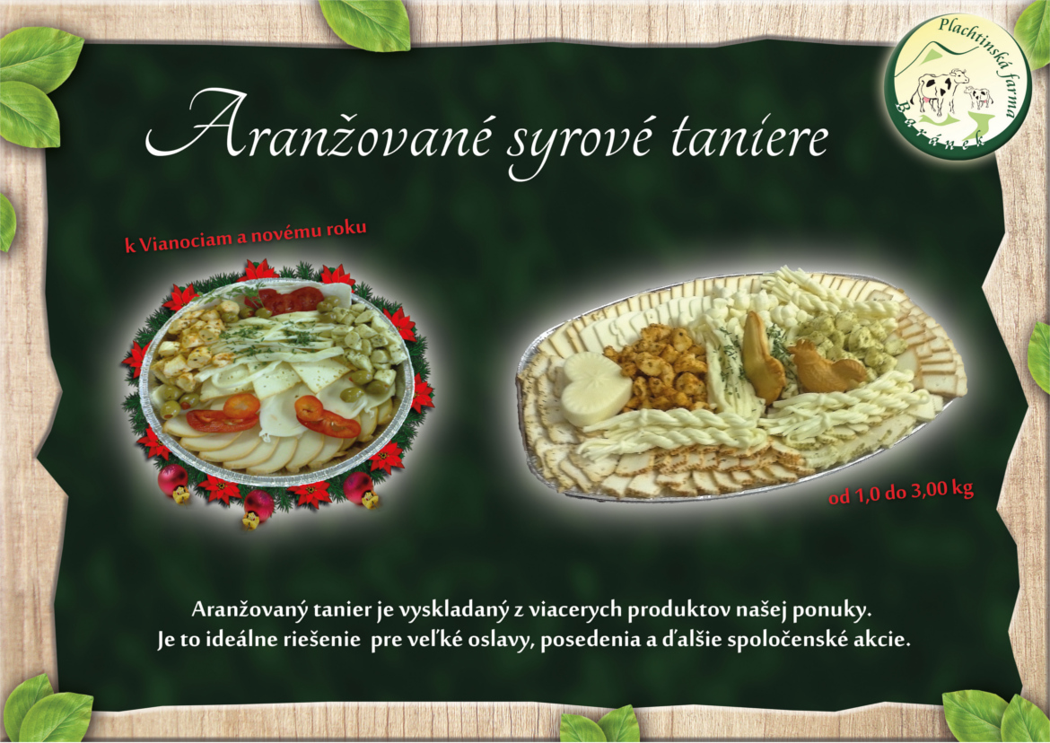 Aranžované syrové taniere